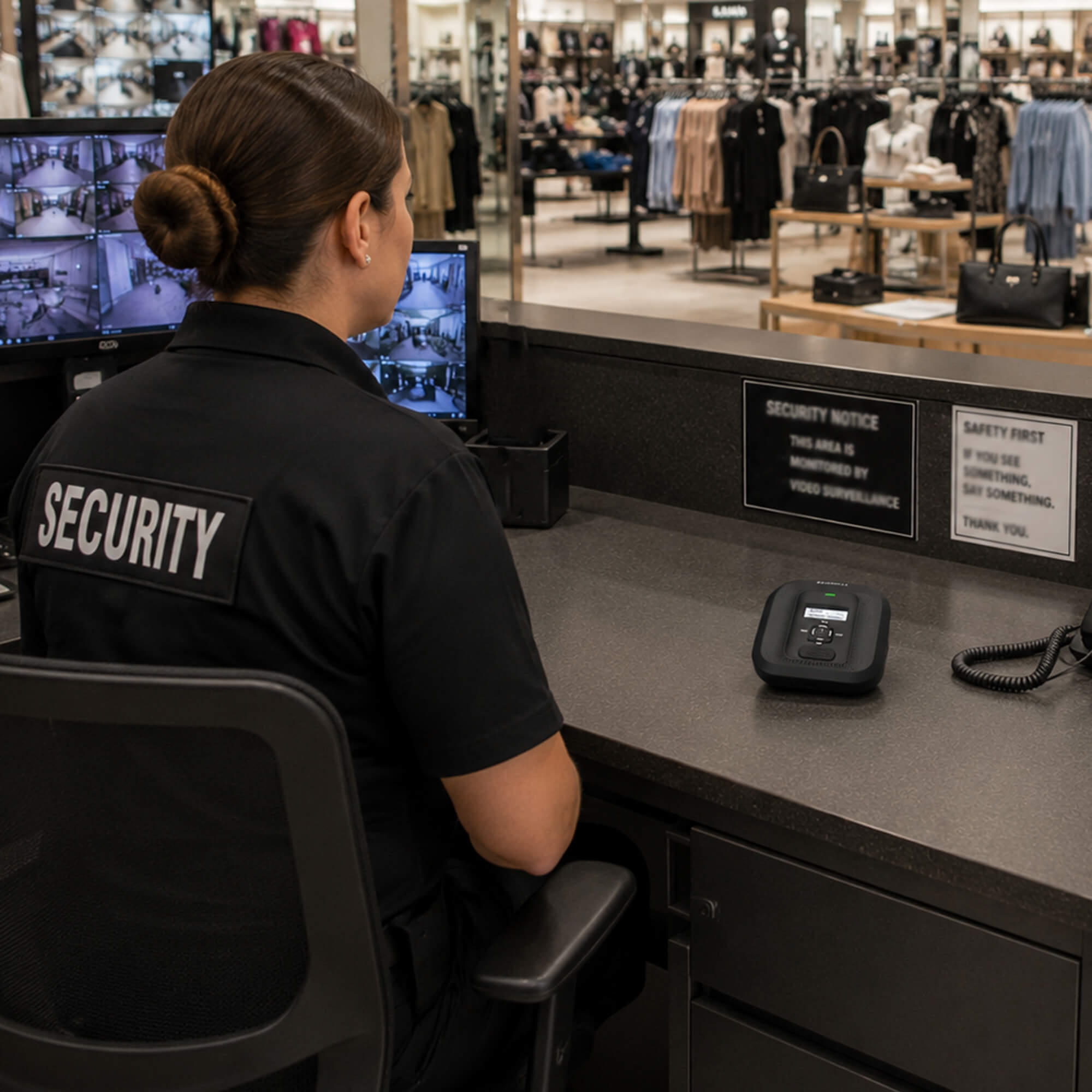 Motorola Solutions CB900D wireless base station with push-to-talk functionality, durable design, and reliable two-way communication for security, manufacturing, warehouses, parking facilities, and industrial operations