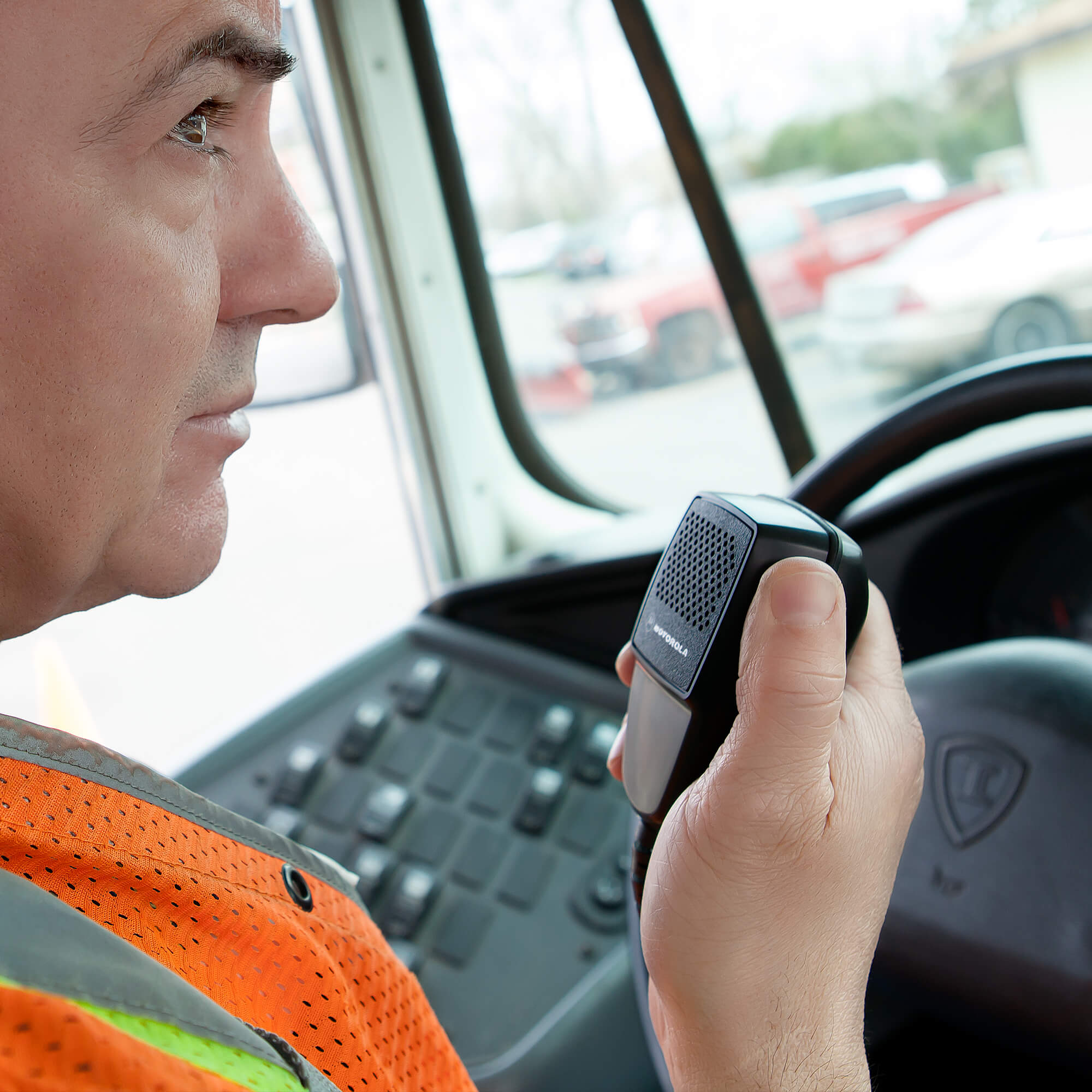 Motorola Solutions MOTOTRBO CM200d mobile two-way radio with analog and digital communication, push-to-talk functionality, rugged design, and reliable team connectivity for transportation, fleet management, construction, and business operations