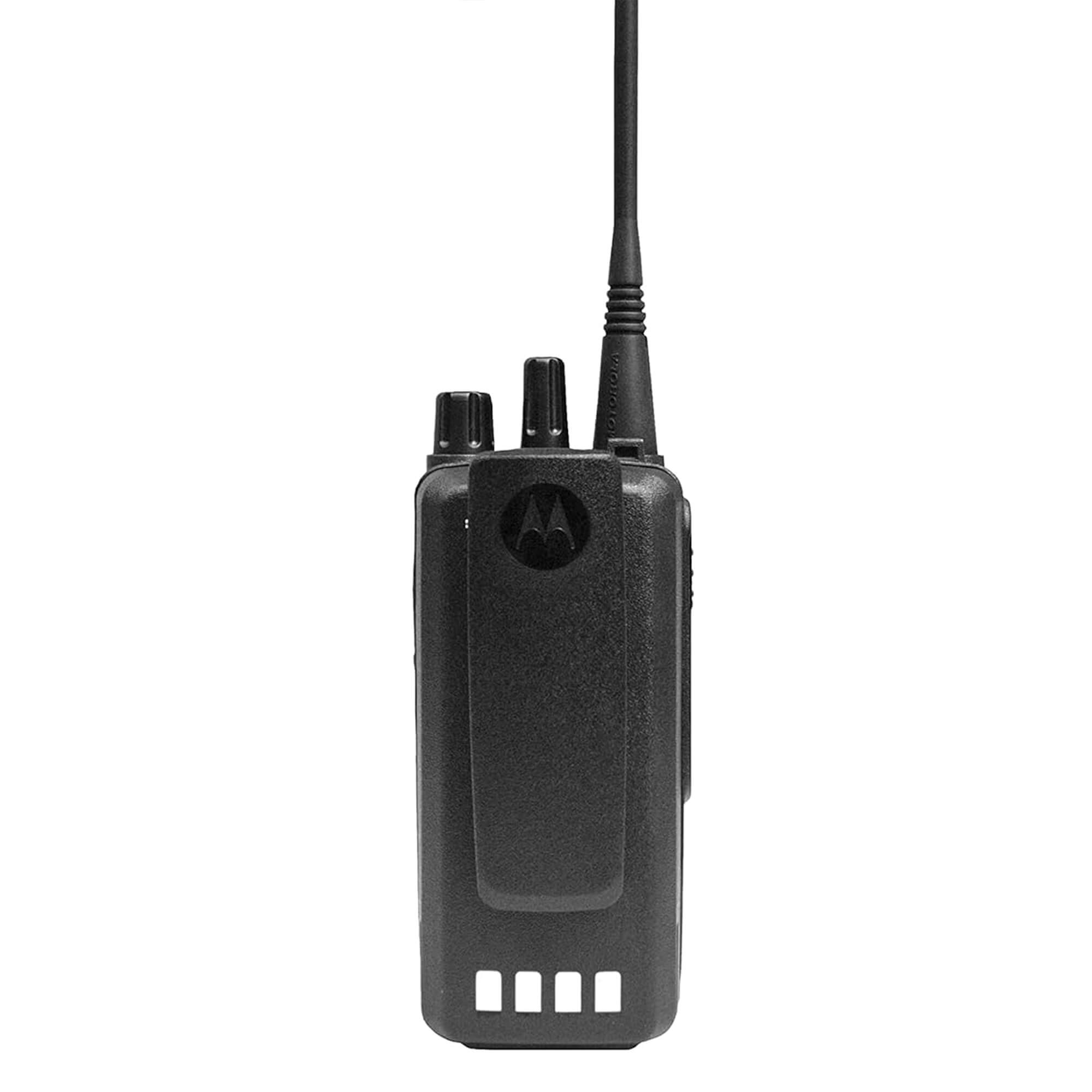 Motorola Solutions CP100d MOTOTRBO portable digital two-way radio with push-to-talk functionality, durable design, and reliable team communication for security, construction, manufacturing, hospitality, and business operations