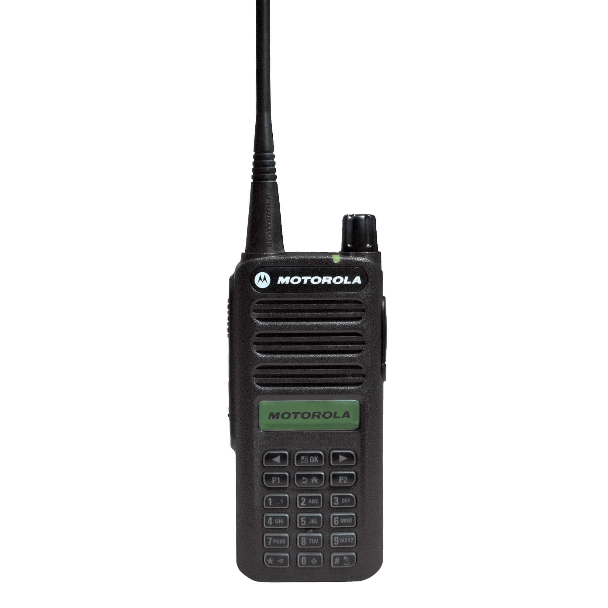 Motorola Solutions CP100d MOTOTRBO portable digital two-way radio with push-to-talk functionality, durable design, and reliable team communication for security, construction, manufacturing, hospitality, and business operations