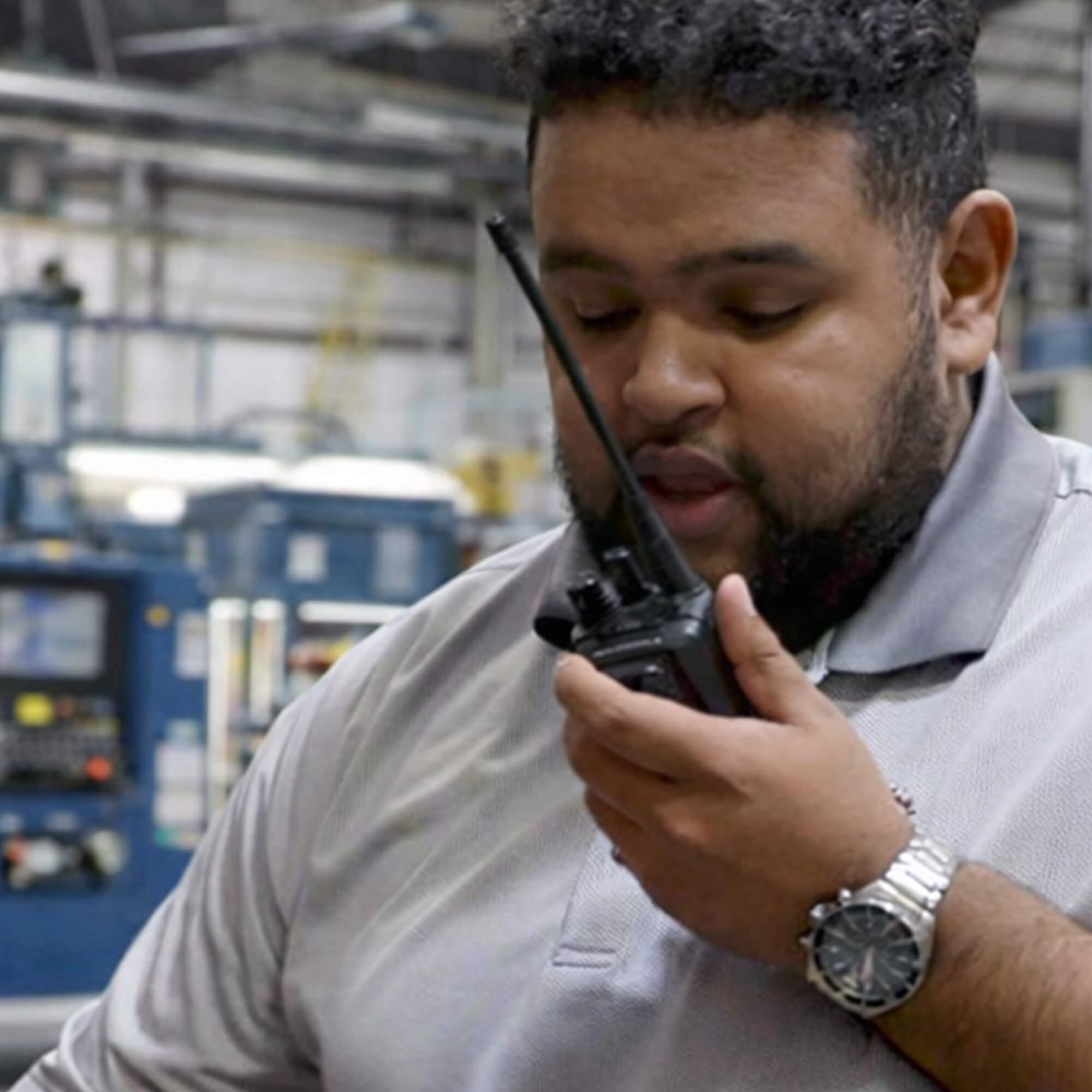 Motorola Solutions CP100d MOTOTRBO portable digital two-way radio with push-to-talk functionality, durable design, and reliable team communication for security, construction, manufacturing, hospitality, and business operations