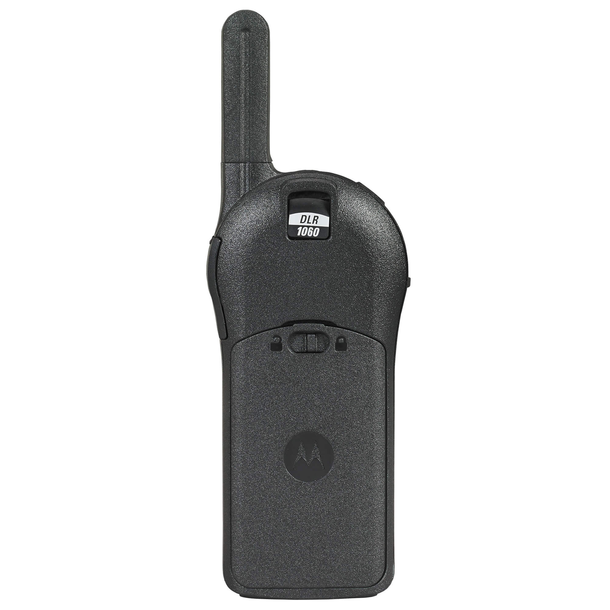 Motorola Solutions DLR1060 compact license-free digital two-way radio with six-channel communication, push-to-talk functionality, lightweight design, and reliable team connectivity for retail, hospitality, restaurants, and business operations