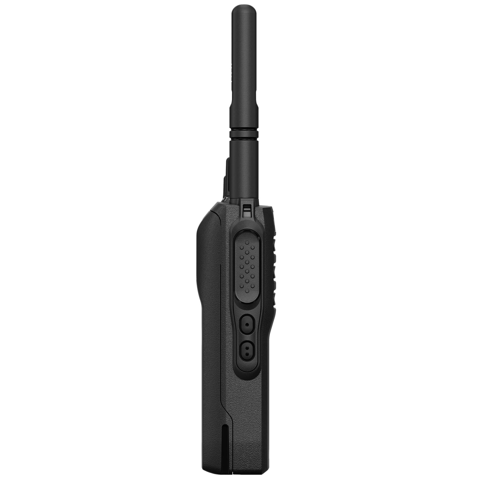 Motorola Solutions MOTOTRBO R2 portable two-way radio with analog and digital communication, push-to-talk functionality, rugged lightweight design, and reliable team connectivity for construction, manufacturing, security, and business operations