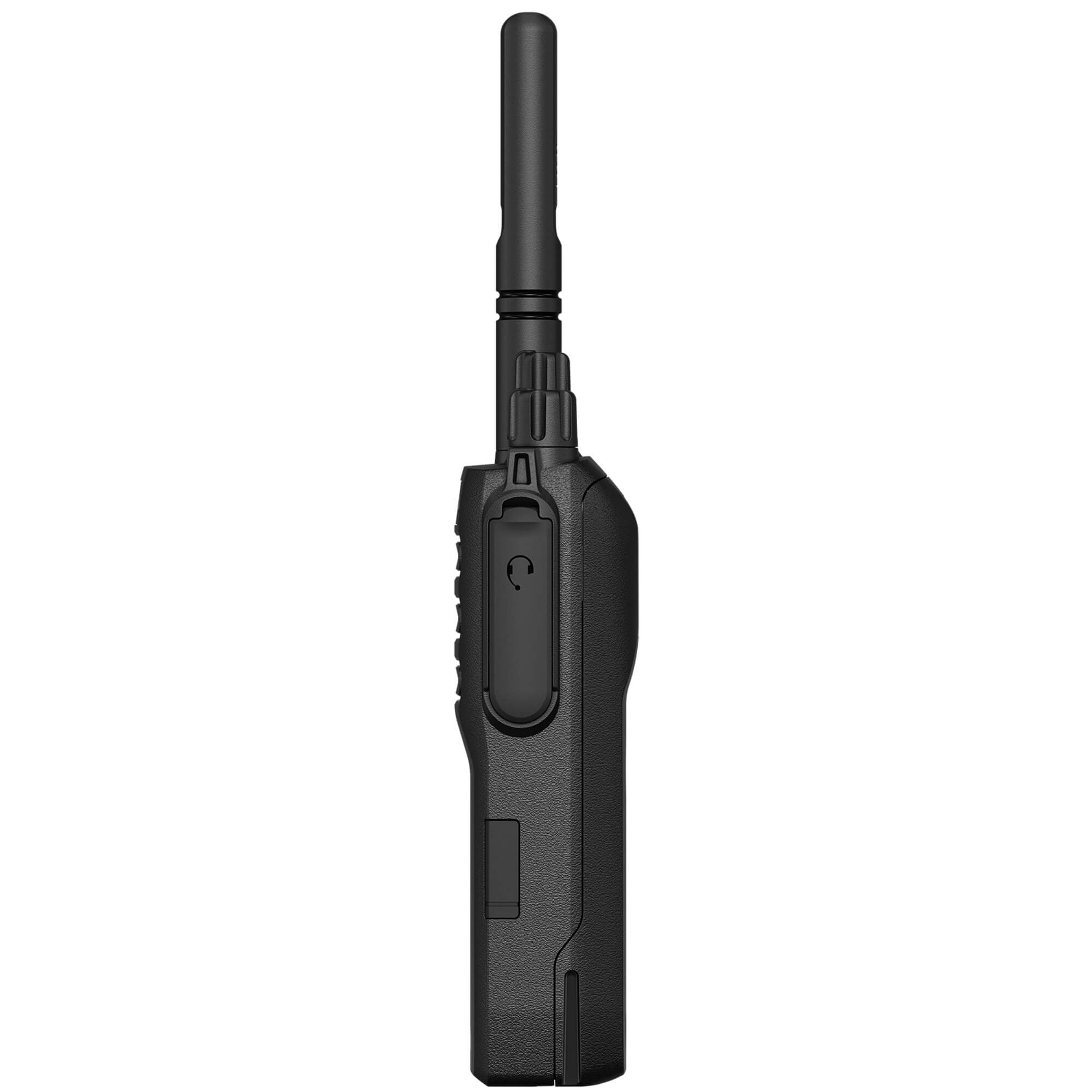 Motorola Solutions MOTOTRBO R2 portable two-way radio with analog and digital communication, push-to-talk functionality, rugged lightweight design, and reliable team connectivity for construction, manufacturing, security, and business operations