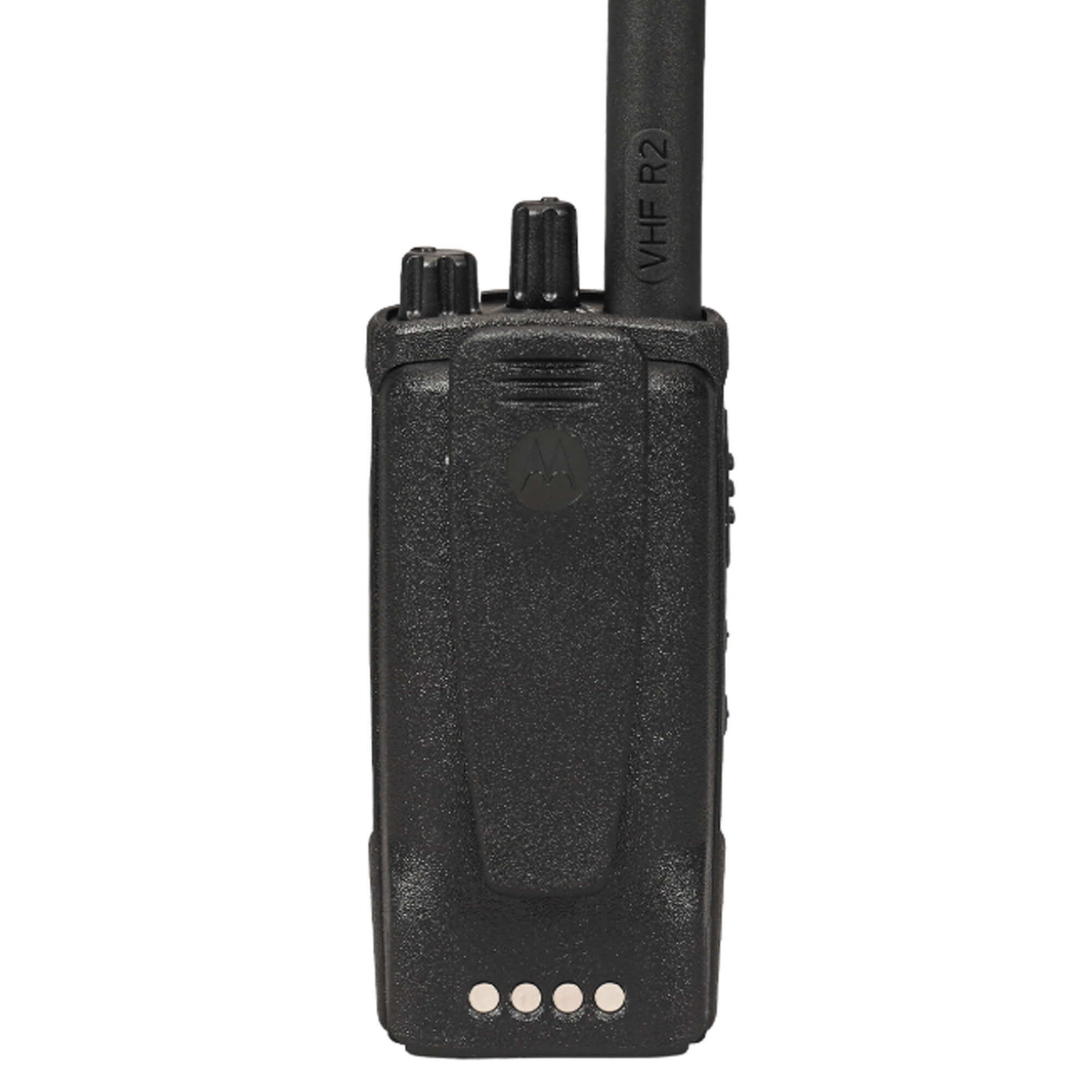 Motorola Solutions RDV5100 RDX Series portable VHF two-way radio with 10-channel communication, push-to-talk functionality, rugged design, and reliable team connectivity for construction, manufacturing, security, and business operations