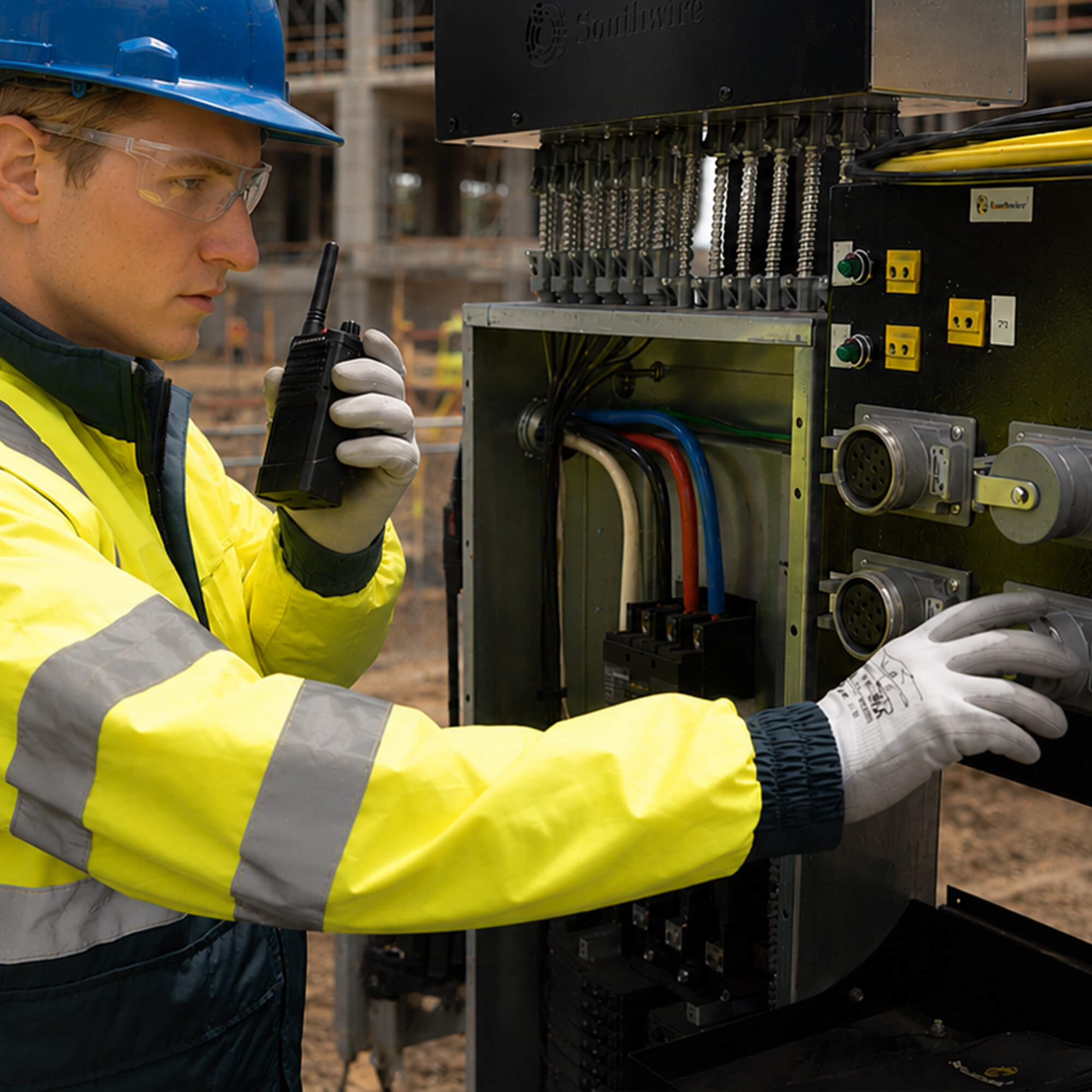 Motorola Solutions RMM2050 RM Series portable MURS two-way radio with five-channel communication, push-to-talk functionality, rugged design, and reliable license-free team connectivity for construction, manufacturing, retail, warehouses, and business operations