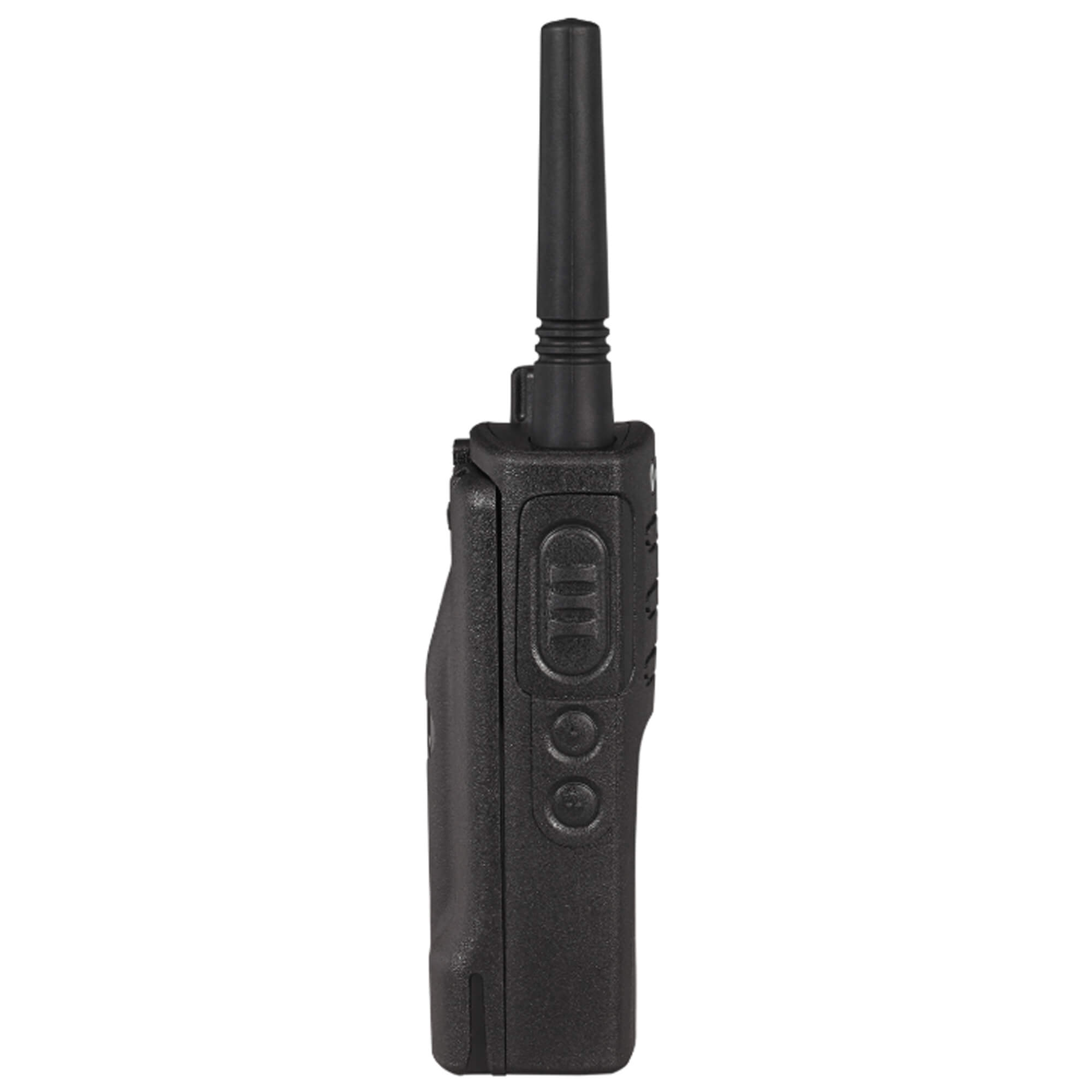 Motorola Solutions RMM2050 RM Series portable MURS two-way radio with five-channel communication, push-to-talk functionality, rugged design, and reliable license-free team connectivity for construction, manufacturing, retail, warehouses, and business operations
