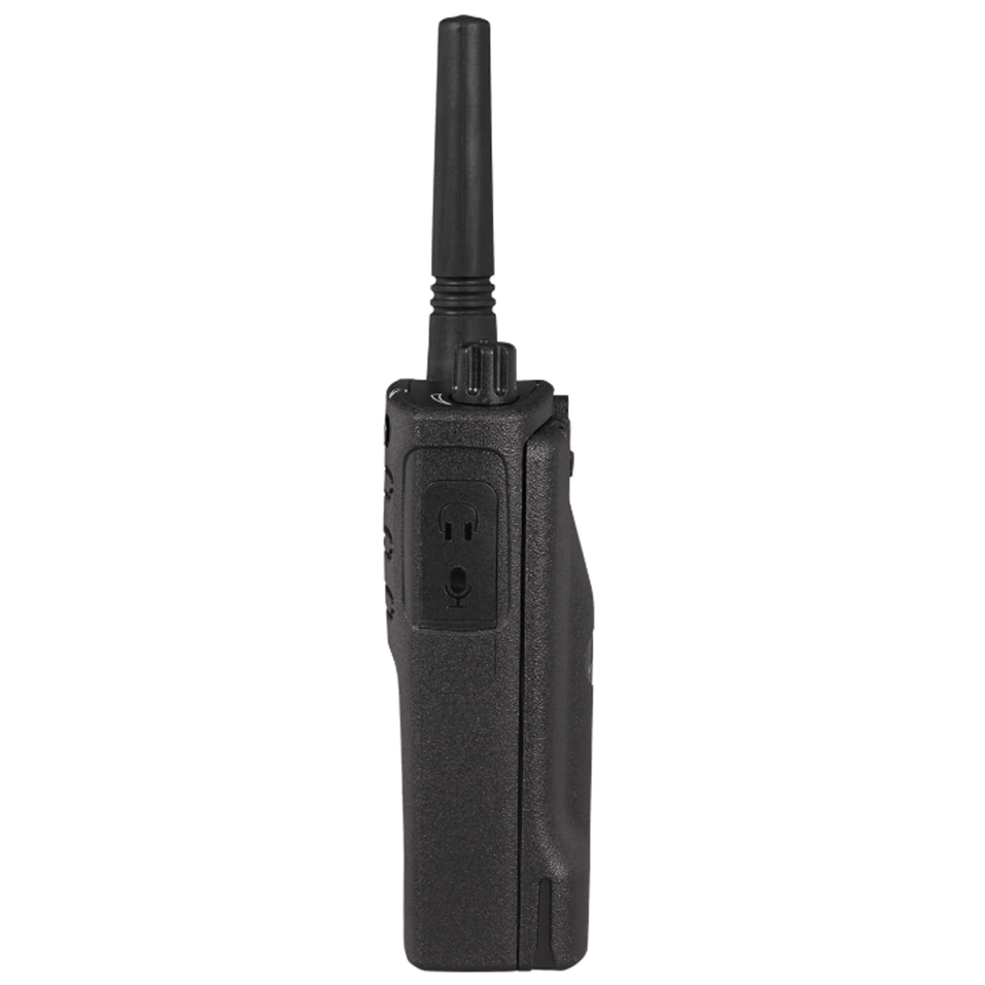 Motorola Solutions RMM2050 RM Series portable MURS two-way radio with five-channel communication, push-to-talk functionality, rugged design, and reliable license-free team connectivity for construction, manufacturing, retail, warehouses, and business operations