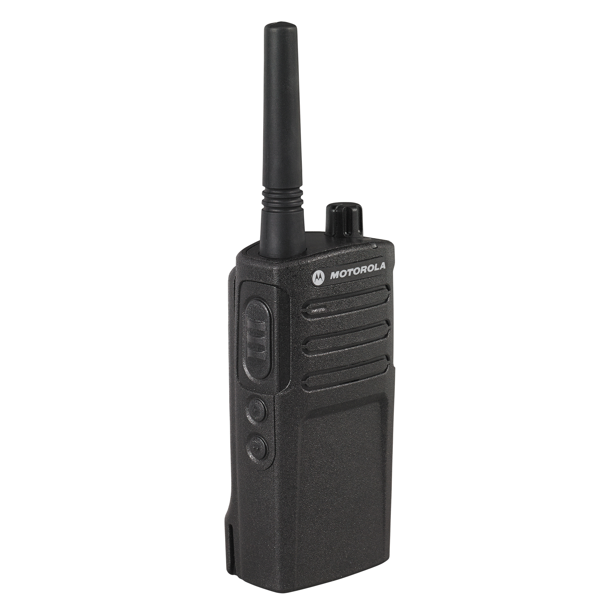Motorola Solutions RMU2040 RM Series portable UHF two-way radio with four-channel communication, push-to-talk functionality, rugged design, and reliable team connectivity for construction, manufacturing, security, retail, and business operations