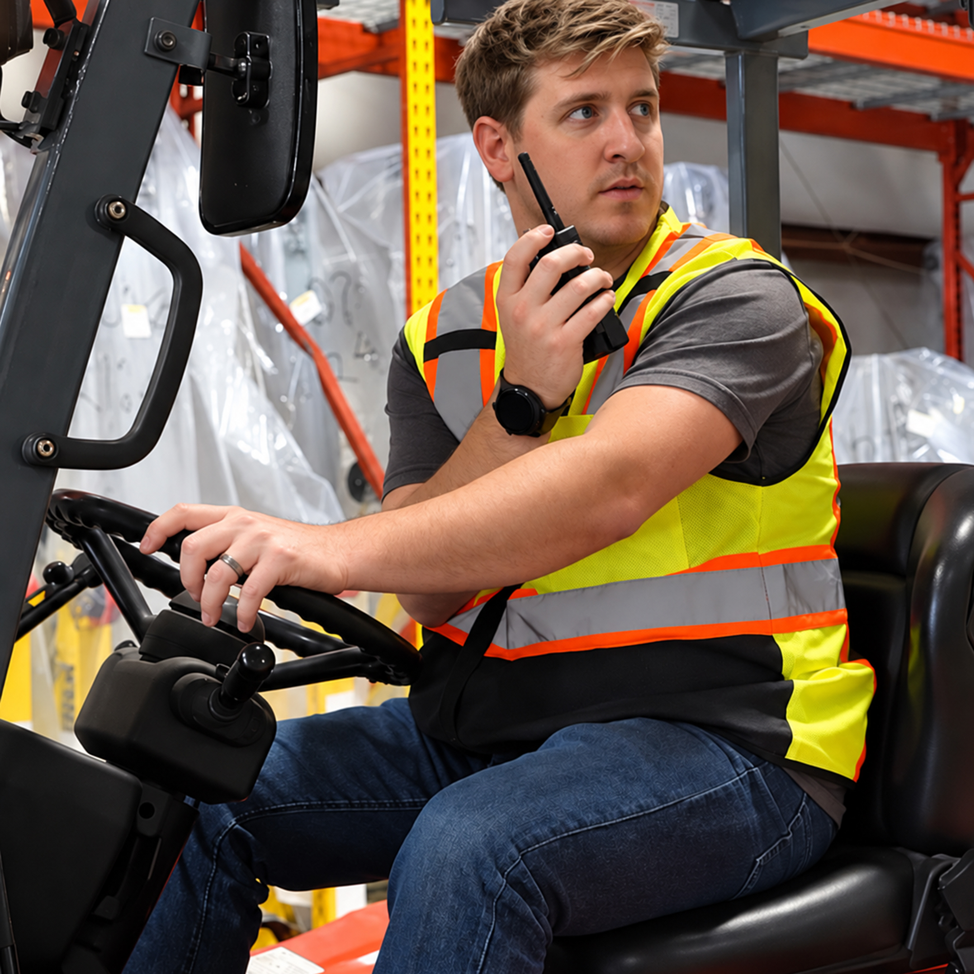 Motorola Solutions RMU2040 RM Series portable UHF two-way radio with four-channel communication, push-to-talk functionality, rugged design, and reliable team connectivity for construction, manufacturing, security, retail, and business operations