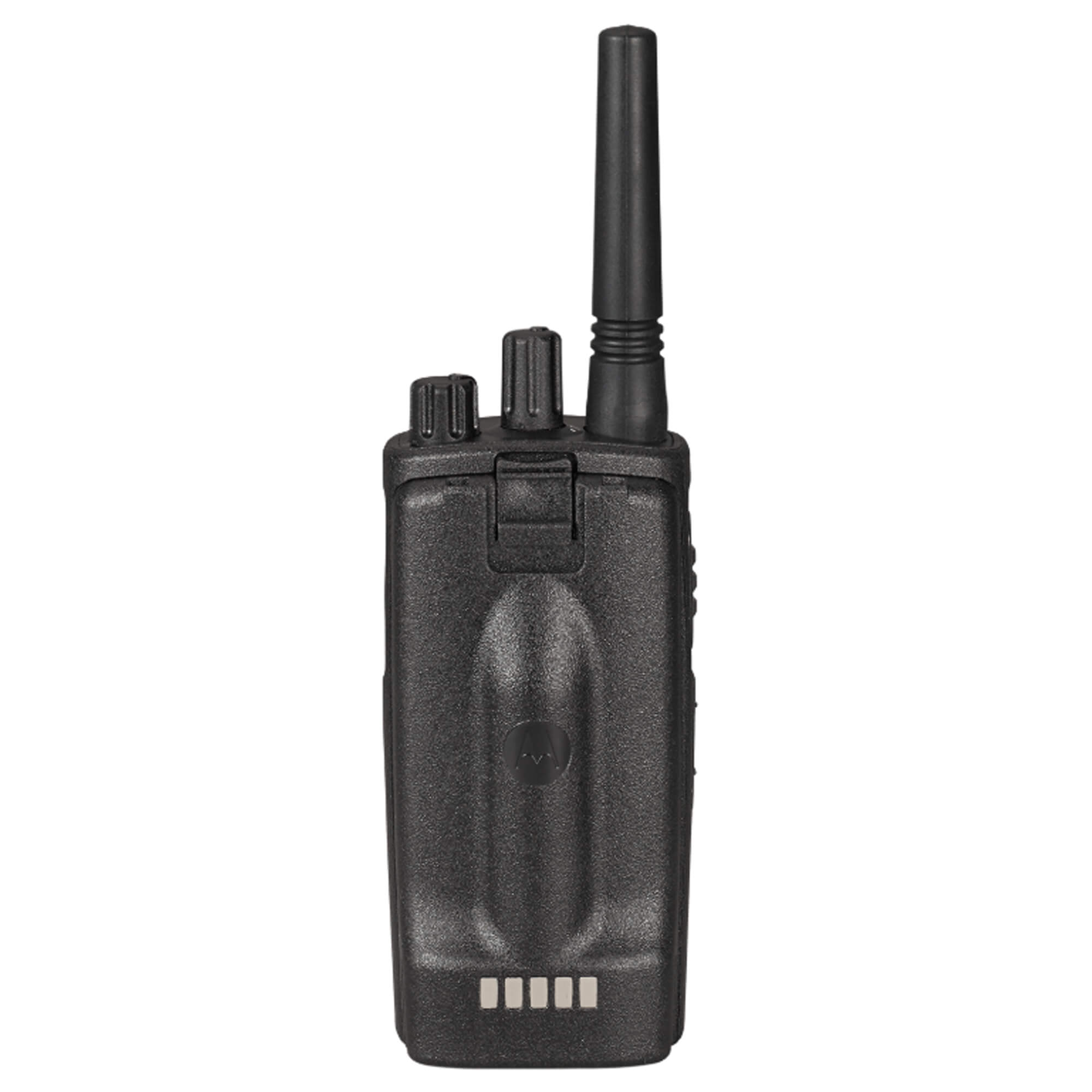 Motorola Solutions RMU2080 RM Series portable UHF two-way radio with eight-channel communication, push-to-talk functionality, rugged design, and reliable team connectivity for construction, manufacturing, security, retail, and business operations