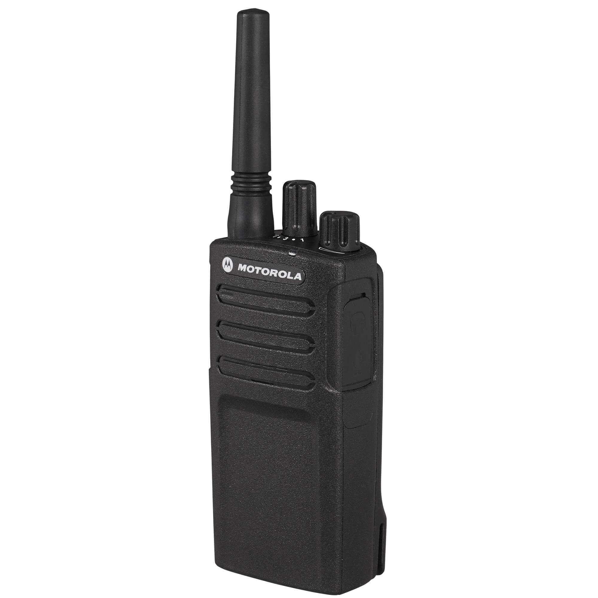 Motorola Solutions RMU2080 RM Series portable UHF two-way radio with eight-channel communication, push-to-talk functionality, rugged design, and reliable team connectivity for construction, manufacturing, security, retail, and business operations