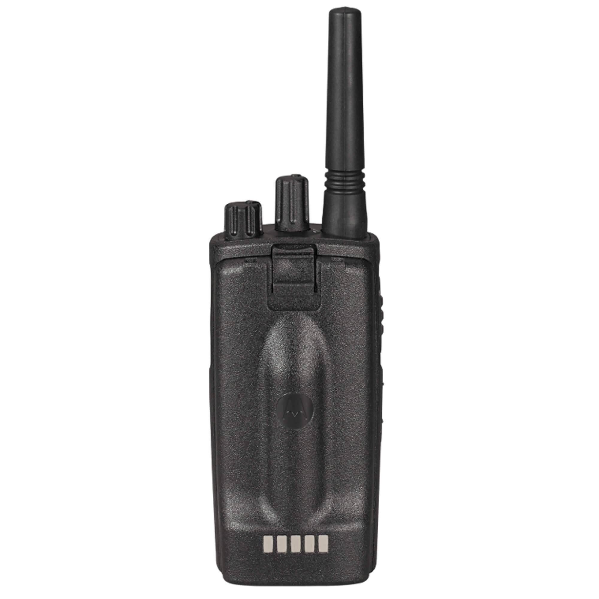 Motorola Solutions RMU2080d RM Series portable UHF two-way radio with eight-channel communication, display screen, push-to-talk functionality, rugged design, and reliable team connectivity for construction, manufacturing, security, retail, and business operations