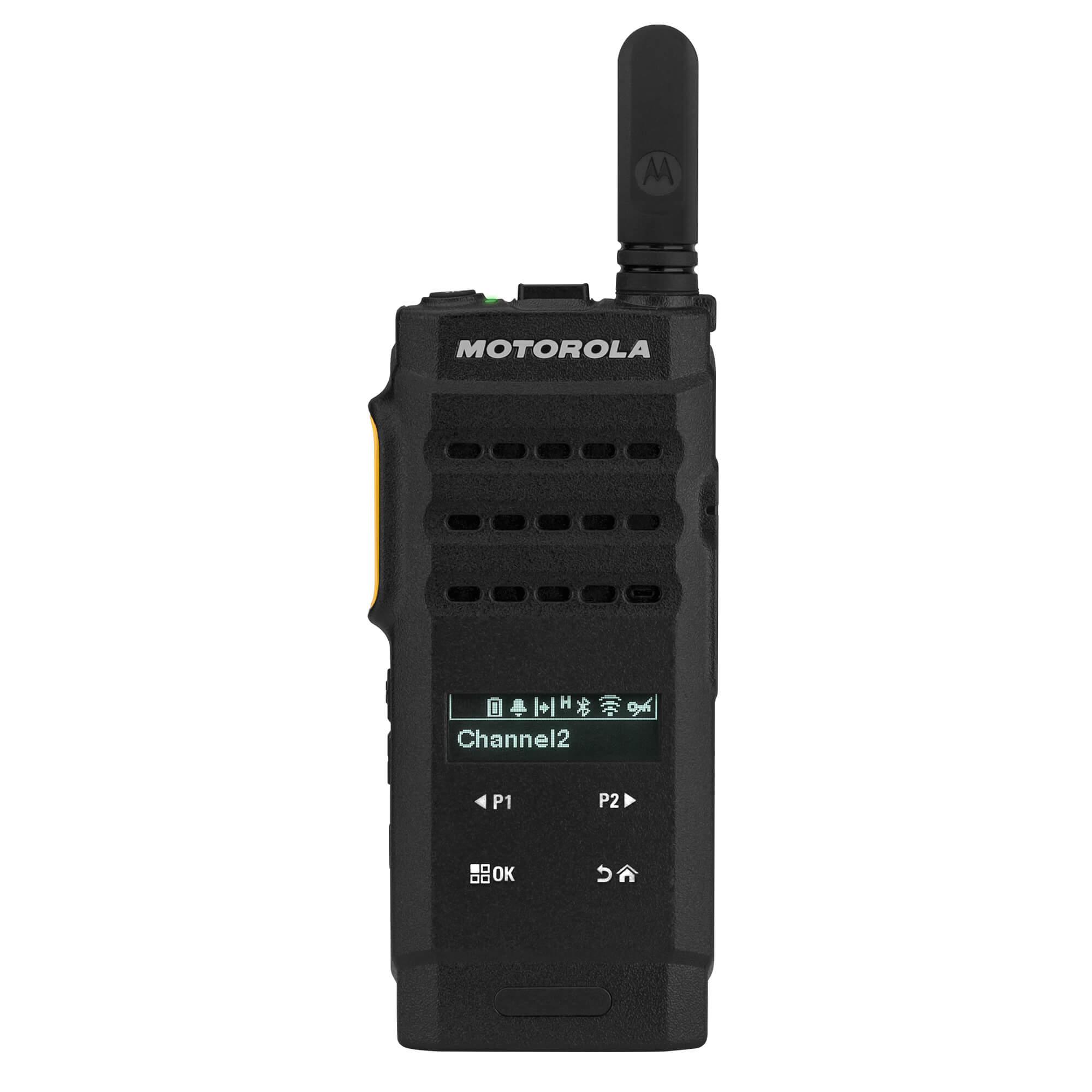 Motorola Solutions MOTOTRBO SL3500e slim portable digital two-way radio with push-to-talk functionality, discreet virtual keypad, lightweight design, and reliable team communication for hospitality, retail, security, education, and business operations