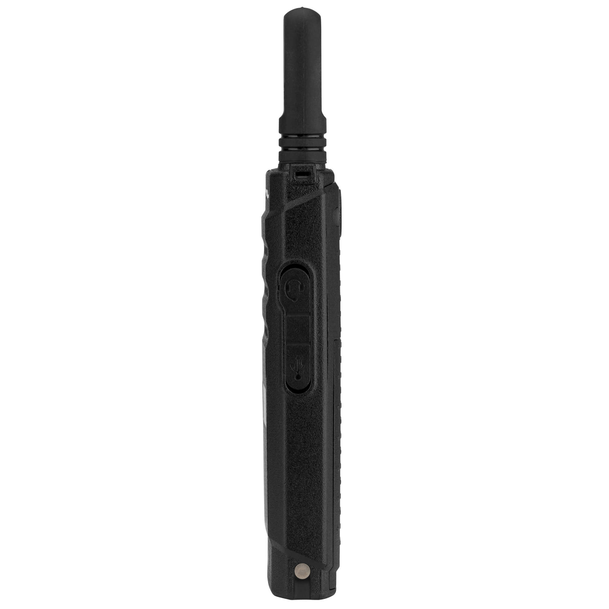 Motorola Solutions MOTOTRBO SL3500e slim portable digital two-way radio with push-to-talk functionality, discreet virtual keypad, lightweight design, and reliable team communication for hospitality, retail, security, education, and business operations