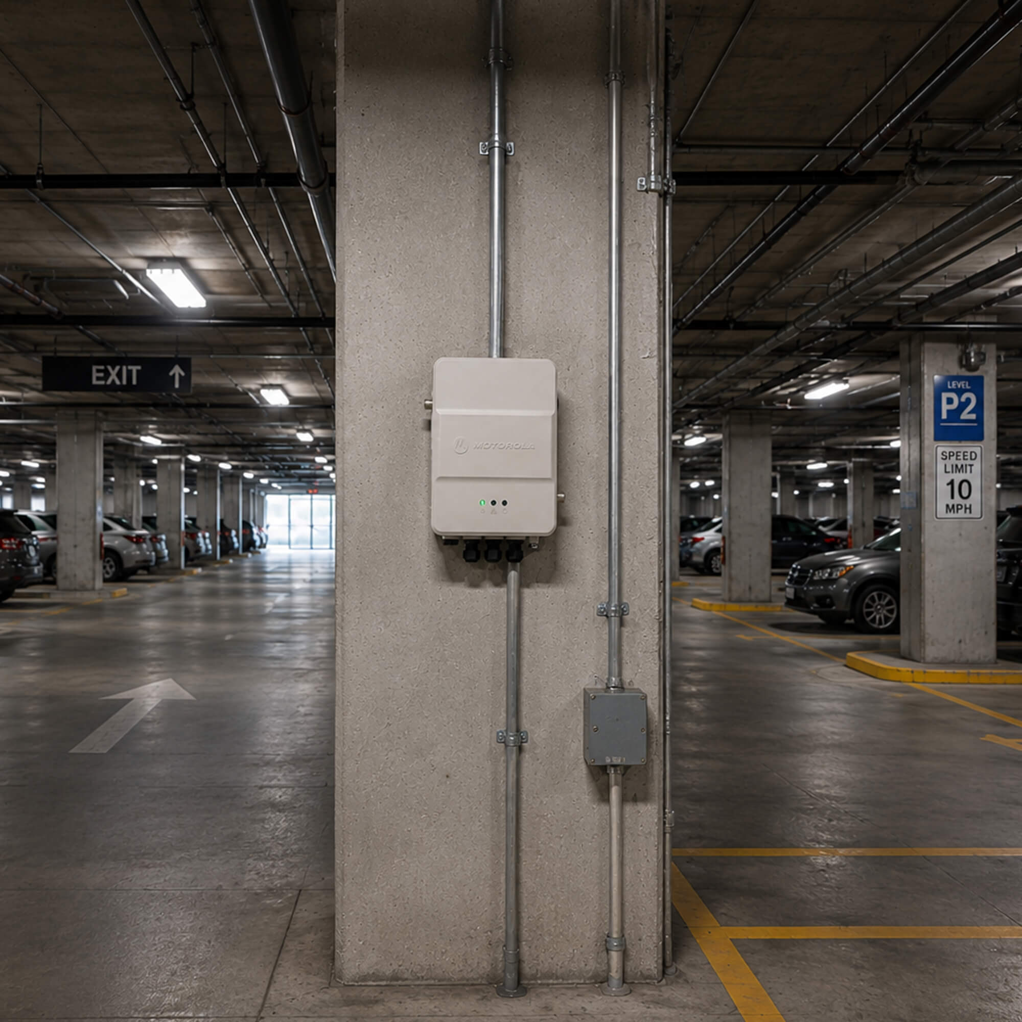 Motorola Solutions MOTOTRBO SLR 1000 digital two-way radio repeater with compact weatherproof design, extended radio coverage, and reliable communication for manufacturing, construction, security, and industrial operations