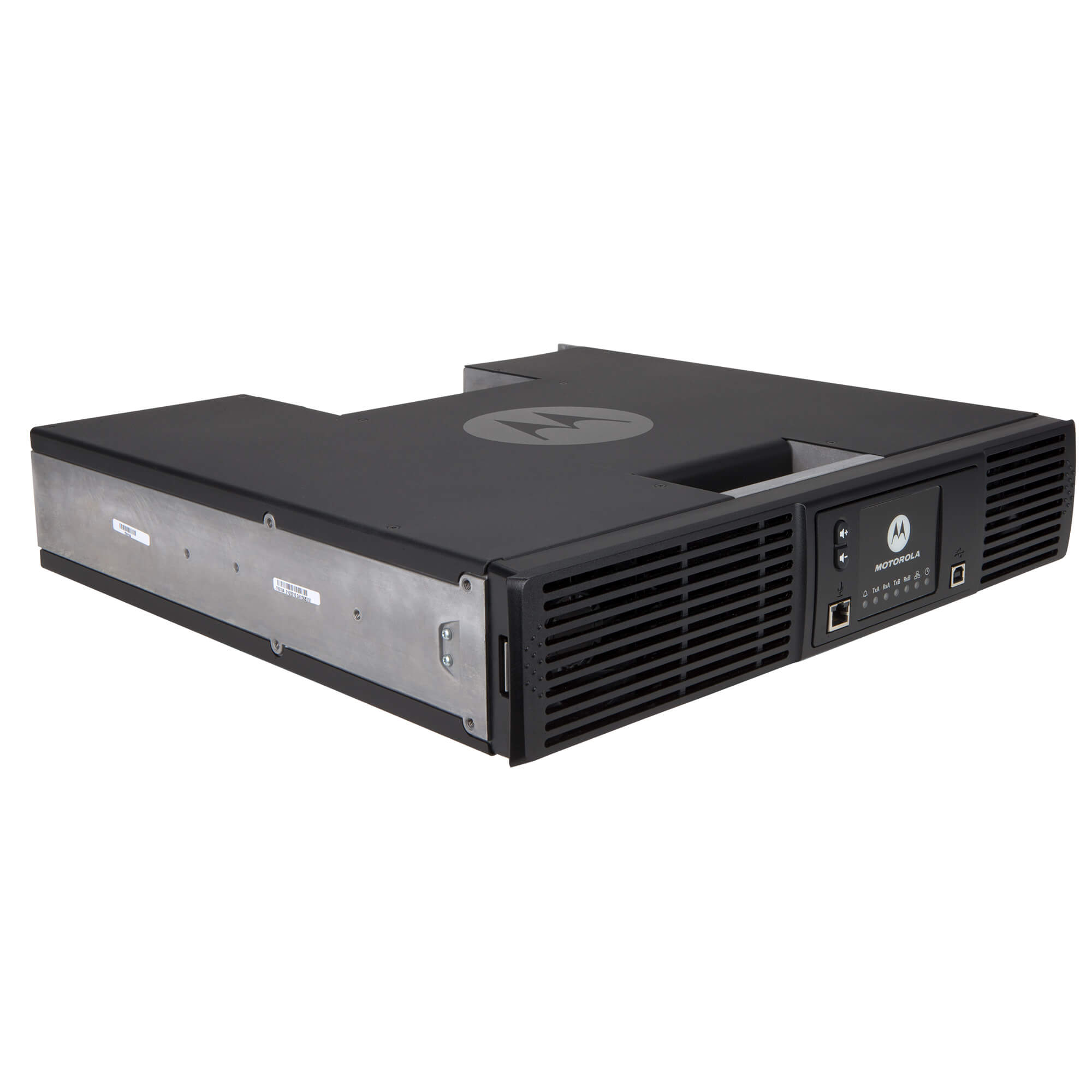 Motorola Solutions MOTOTRBO SLR 8000 high-performance digital two-way radio repeater with extended coverage, reliable signal transmission, and durable rack-mount design for manufacturing, public safety, security, and industrial communication systems