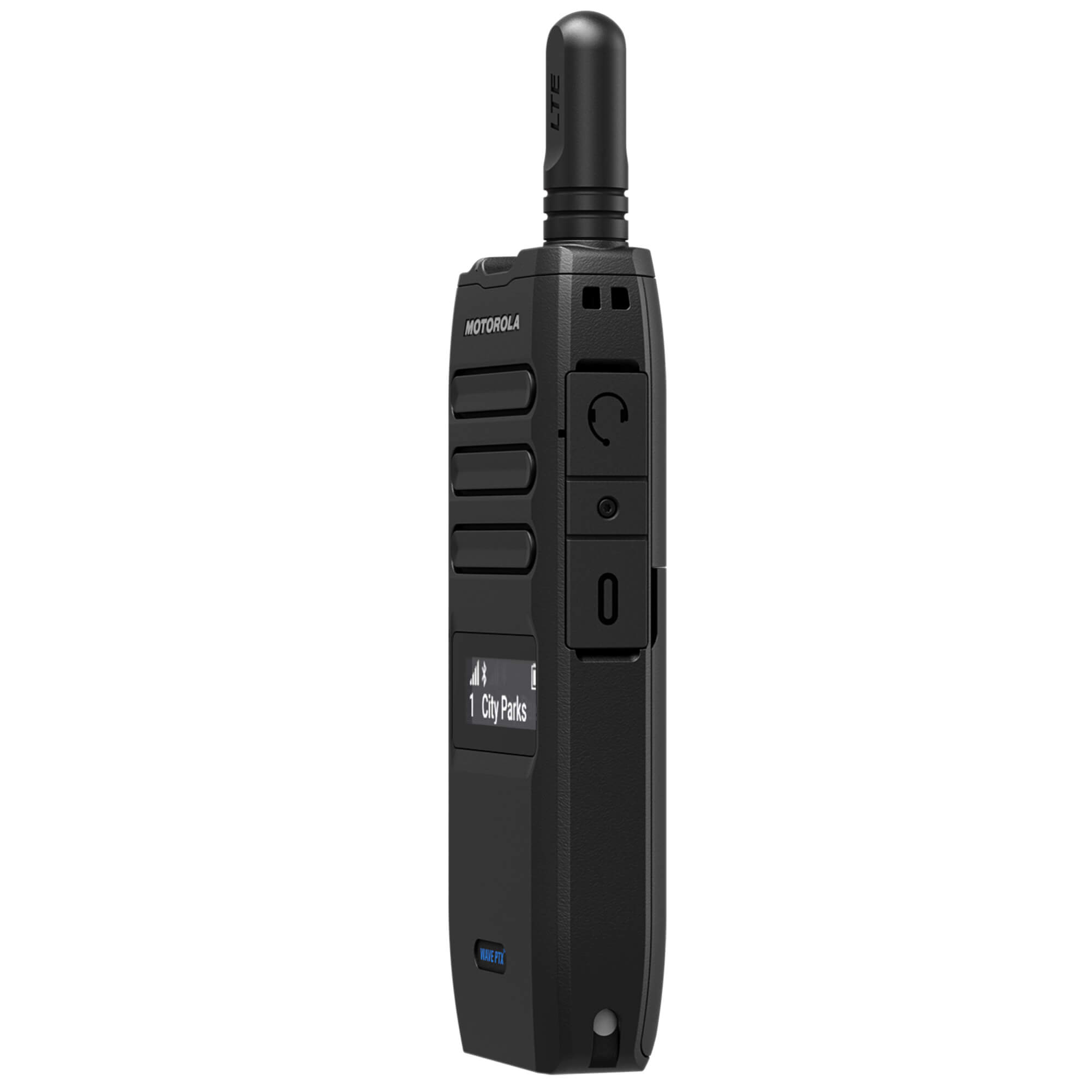 Motorola Solutions TLK 110 WAVE PTX two-way radio with nationwide LTE connectivity, push-to-talk functionality, rugged design, and reliable communication for business, retail, hospitality, and industrial environments
