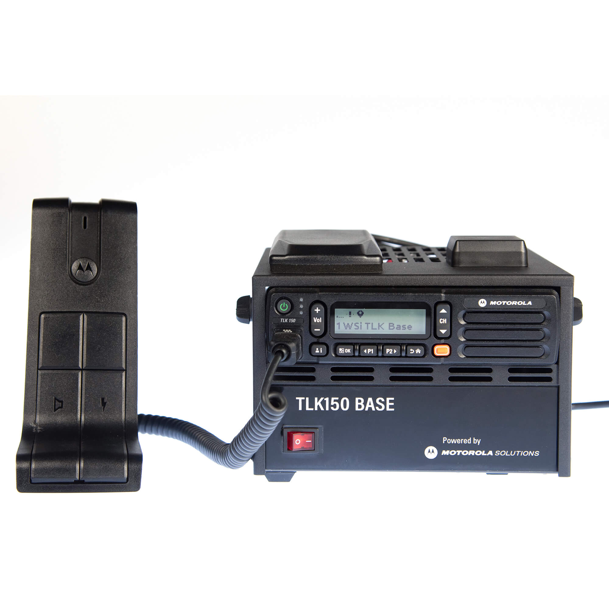Motorola Solutions TLK 150 WAVE PTX base station with nationwide LTE connectivity, push-to-talk functionality, and reliable two-way communication for dispatch centers, fleet management, transportation, security, and business operations