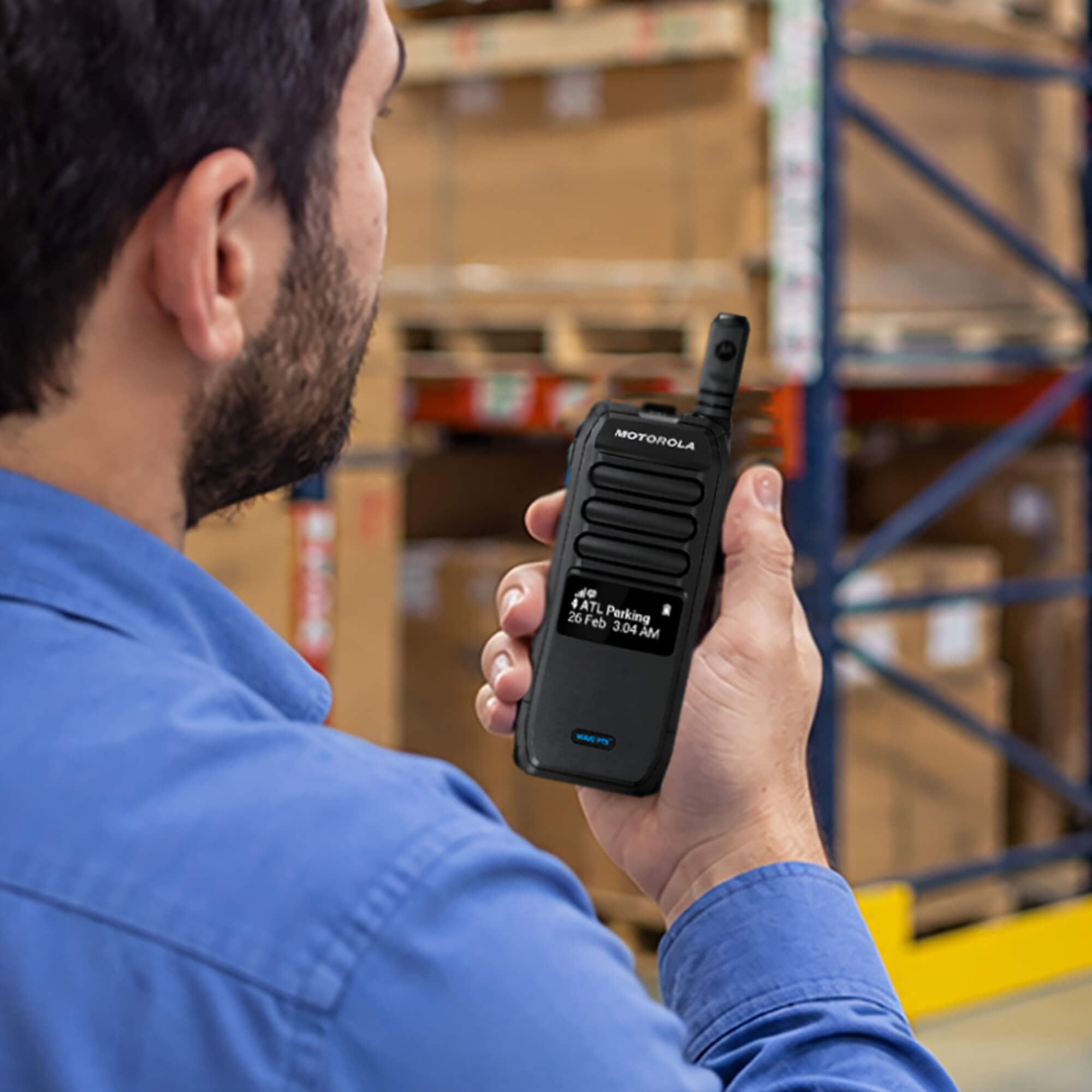 Motorola Solutions TLK 200 WAVE PTX two-way radio with nationwide LTE connectivity, push-to-talk functionality, and reliable communication for fleet management, transportation, logistics, and business operations