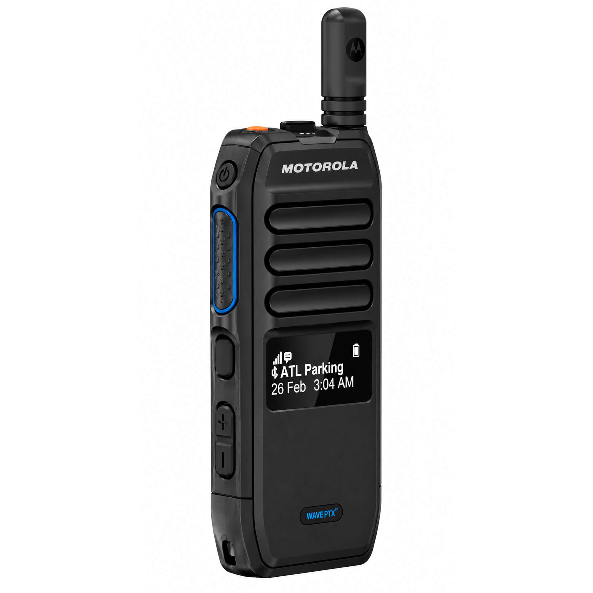 Motorola Solutions TLK 200 WAVE PTX two-way radio with nationwide LTE connectivity, push-to-talk functionality, and reliable communication for fleet management, transportation, logistics, and business operations